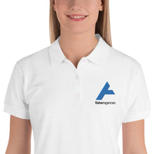 Load image into Gallery viewer, Fisher Agencies Embroidered Women's Polo Shirt (White)